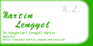 martin lengyel business card